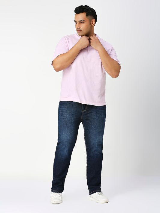 Zush Regular fit Casual Plus size Stretchable Cotton Blend Dark blue color jeans for men's-ZU566