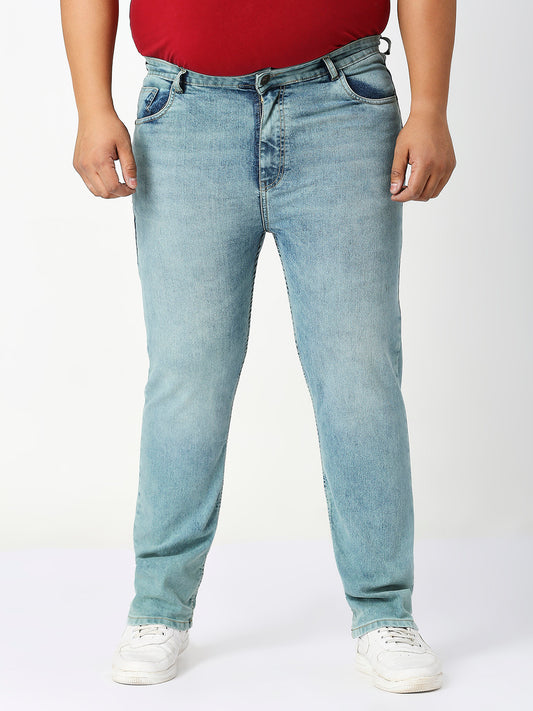 Zush Men's Stretchable Casual stylish Regular fit Light Blue color Denim-ZU571