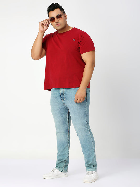 Zush Men's Stretchable Casual stylish Regular fit Light Blue color Denim-ZU571