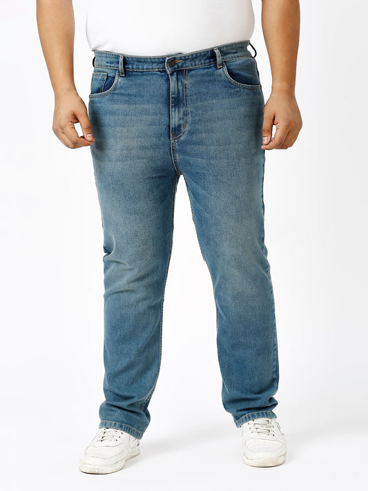 Zush Casual Plus Size Stretchable Men'S Regular Fit Blue Color Denim Jeans-ZU572