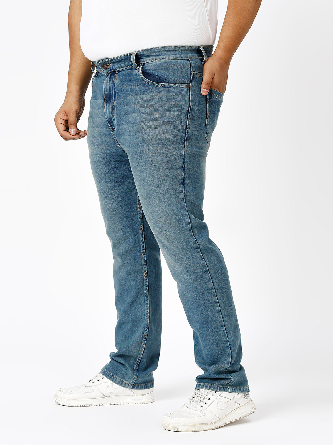 Zush Casual Plus Size Stretchable Men'S Regular Fit Blue Color Denim Jeans-ZU572