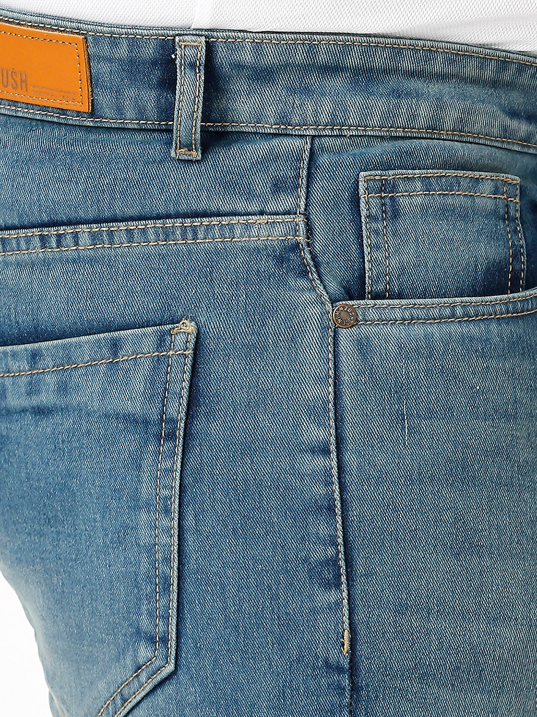 Zush Casual Plus Size Stretchable Men'S Regular Fit Blue Color Denim Jeans-ZU572