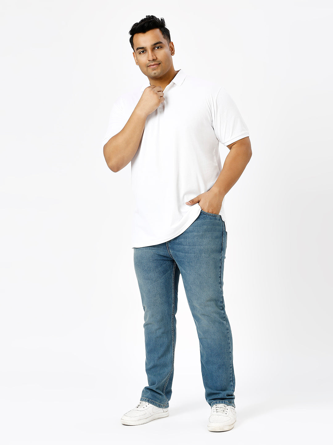 Zush Casual Plus Size Stretchable Men'S Regular Fit Blue Color Denim Jeans-ZU572