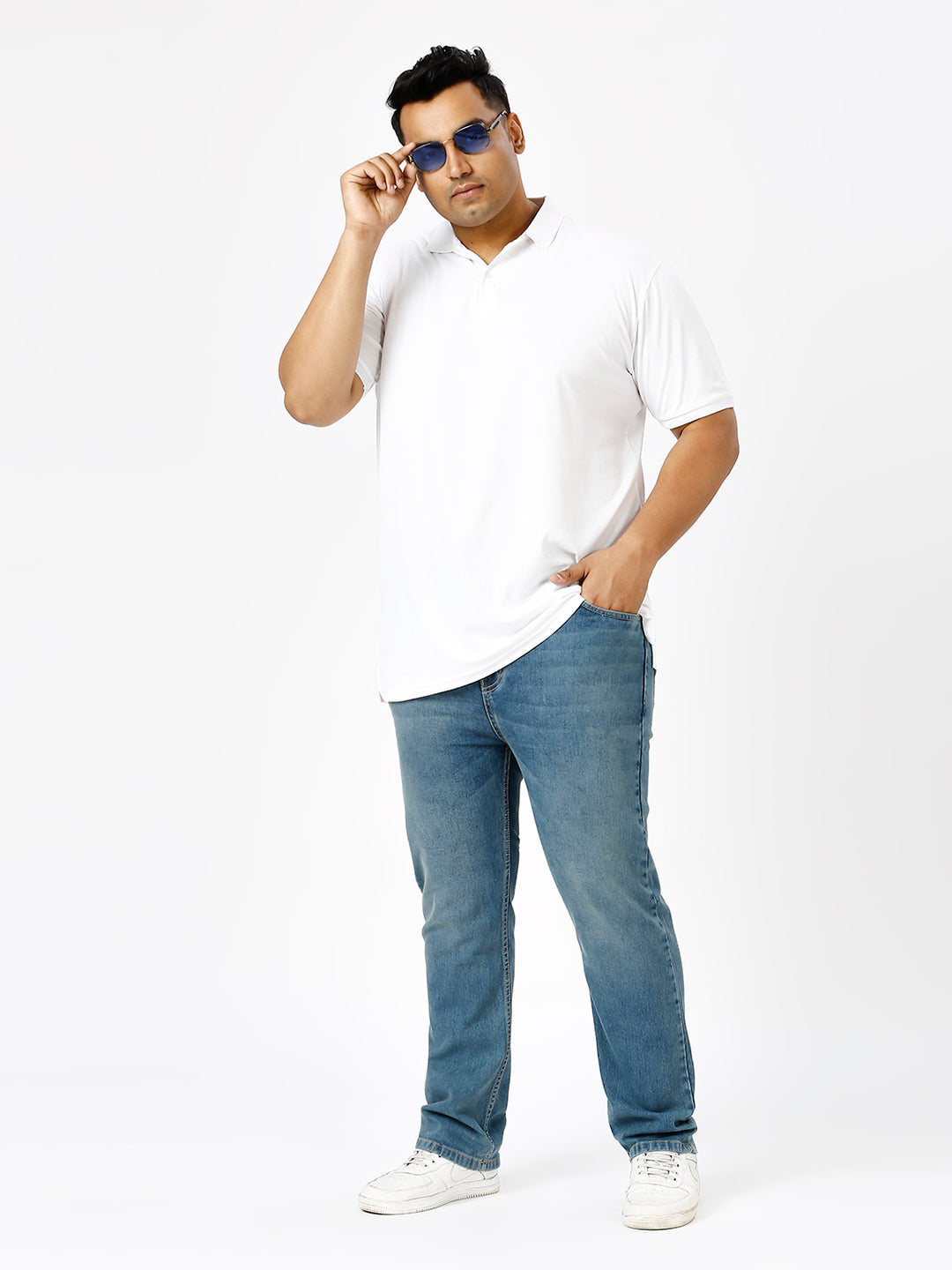 Zush Casual Plus Size Stretchable Men'S Regular Fit Blue Color Denim Jeans-ZU572